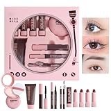 Make-up-Set Für Teenager, Mädchen Und Frauen – Set Mit 9 Dauerhaften Make-up-Einsteiger-Sets, Kosmetika | Lippenstift BB Cream Pressed Powder Mascara Eyeliner Augenbrauenstift