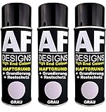 Alex Flittner Designs 3X Haftgrund Spraydose grau Grundierung Rostschutz Autolack