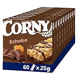 Corny Classic Schoko Müsliriegel, mit leckerer Vollmilch Schokolade, 60x25g