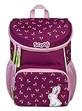 Scooli Kindergartenrucksack mit Brustgurt für Mädchen I Ergonomischer Vorschulrucksack für die Kita I viel Stauraum geringes Gewicht, Hase ROSI pink