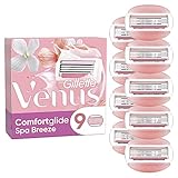 Gillette Venus Comfortglide Spa Breeze Rasierklingen Damen, 9 Ersatzklingen für Damenrasierer mit 3-fach Klinge