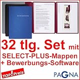 9 dreiteilige Bewerbungsmappen SCHWARZ + 9 DIN B4 Versandtaschen + 10 Adressetiketten + Etikettenvorlage + Bewerbungssoftware + Extras