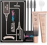 Libeauty Wimpern Färben, Wimpernfarbe Schwarz, Augenbrauenfarbe, Leicht Zu Bedienen, Lash Tint Geeignet für Anfänger Und Salons