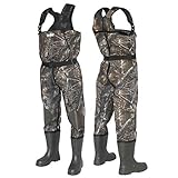 Wathose Neopren 5mm Herren Anglerhose mit Eva Stiefel Gr 45 wasserdichte Watthosen Fischer Teich Männger Angel Watstiefel Hose