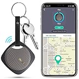 Schlüsselfinder, Wireless Key Finder mit Bluetooth APP für Haustier Tracker, Wallet Tracker, Telefon Tracker Unterstützung Fernbedienung Schlüssel Locator Kompatibel mit iOS/Androi (Black)