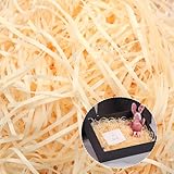 200g Füllmaterial Geschenk, DIY Geschreddertes Papier für Geschenkbox, Raffia Geschenk Füllmaterial für Pakete, Bieten Guten Schutz und Dekoration für Geschenke (helle Champagnerfarbe)