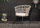 Rattanstuhl Rattansessel Hacienda Madero In/Outdoor Lounger Natur mit Kissen