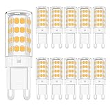 TIAFELNGLY G9 LED Warmweiß 5W Warmweiss LED Lampen G9 LED Leuchtmittel, ersetzt 30W 40W 50W Halogenlampen, 360°Abstrahlwinkel G9 LED Birne 10-er Pack