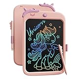 10-Zoll-LCD-Schreibblock, elektronisches digitales Schreiben und Farbbildschirm-Graffiti-Brett, Geschenke für Kinder und Erwachsene 3, 4, 5, 6, 7, 8 (Rosa)