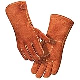 a-r 2 Stück hitzebeständige Handschuhe zum Kochen | 1 Paar Ofenhandschuhe mit Fingern, sichere lange Grillhandschuhe für Outdoor-Grillen, Grillen, Kochen, Backen, Braten