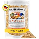 Wasserflöhe getrocknet 625ml (entspricht 100g), Zierfischfutter Aquarium, Daphnien, Fischfutter Aquarium, Zierfutter für Fische