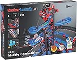 fischertechnik 564070 Kugelbahn Marble Competition – Bausatz für Kinder ab 8 Jahren, Lernspielzeug für einen oder mehrere Spieler, fördert technisches Verständnis, Schwarz