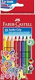 FABER-CASTELL 280922 - Jumbo Buntstifte Set, 10-teilig, bruchsicher, für Kinder und Erwachsene