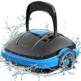 WYBOT Poolroboter Akku, Poolsauger Roboter mit Dual-Antriebsmotoren, Selbstparken, Automatische Poolreiniger für Verschiedene Pool bis zu 50㎡