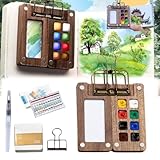 Generisch Reise, tragbares Mini-Aquarell-Paletten-Set, Pocketartist Aquarell-Reise-Set mit Binder-Clips für Maler, Künstler, Studenten