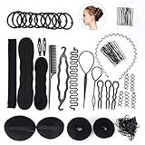 FEPITO Haar Styling Design Zubehör Set Haar Modellierung Tool Kit Spirale Haarknoten Maker Braid Werkzeug für Mädchen Frauen Mode Haar Design DIY