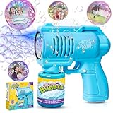 Panacare Seifenblasenpistole, Seifenblasenmaschine Gun Kinder 4000+ Blasen/Minute mit 130ML Seifenblasenlösung, Blasenmaschine Blasenspielzeug Geschenk für Kinder/Geburtstag/Party, Bubble Gun