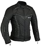 BorneAir Motorrad Jacke Schutz Mantel - Schwarz, L