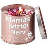 PRSTENLY Geschenke für Mama, 9OZ Stumpenkerzen Mit Spruch für Den Beste Mama, Muttertagsgeschenk Geburtstagsgeschenk für Mama Frauen, Geschenk Mutter Frau zum Muttertag Geburtstag