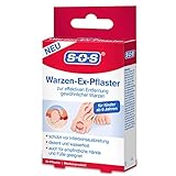 SOS Warzen-Ex Pflaster | Warzenpflaster zur Entfernung gewöhnlicher Warzen an Hand + Finger + Fuß | wasserfest | für Kinder ab 6 J. 1x24 Pflaster