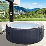 Whirlpool Spa Silver Sky aufblasbar für 4 Personen Ø180x68cm In-Outdoor Pool 108 Massagedüsen viel Zubehör Bluetooth-Fernbedienung Heizung Aufblasfunktion Bubble Spa Wellness Massage