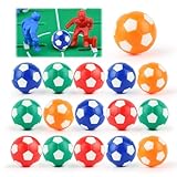 VFANDV 12 Stück Tischfußball, 32mm Tischfußball Kickerbälle, Tabletop Football aus ABS, Tischfussball Bälle Ersatzbälle für Erwachsene und Kinder Fußball Tisch Spiel Bedarf - Orange/Blau/Grün/Rot