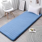 Futon, Tatami Matte, Japanische Matratze, Gästematratze,Japanese Floor Futon Mattress, Klappmatratze 140x200, Faltmatratze, Camping Matratze, Bodenbett, Campingsofa, Faltbare Matratze(Blue,120*200cm/4