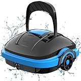 WYBOT Poolroboter, Poolsauger Akku mit Dual-Motor, Selbstparken, Starke Saugkraft, Automatische Poolreiniger für Aufstell-/Einbauschwimmbecken bis 50m²