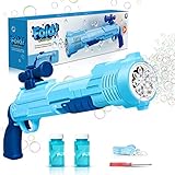 Panacare Rifle Seifenblasenpistole, Seifenblasenmaschine Gun für Kinder 5000+ Blasen/Minute mit Seifenblasenlösung*2, Blasenmaschine Blasenspielzeug Geschenk für Kinder/Geburtstag/Party (Blue)