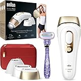 Braun IPL Silk Expert Pro 5 Haarentfernungsgerät Damen/Herren, Venus Rasierer & Tasche, Alternative zur Laser Haarentfernung, Valentinstagsgeschenk für Sie, PL5267, weiß/gold