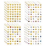 16 Blatt Emoji Sticker Smiley Aufkleber Klein Smiley Sticker, Lustig Emoji Aufkleber Happy Face Sticker, Notizbuch Dekoration Emoticon Aufkleber Anreizaufkleber für Kinder Emoji-Belohnungen für Lehrer