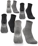 Occulto Herren Stoppersocken 2-4er Pack (Modell: Andi) 4 Paar - Schwarz Grau 43-46