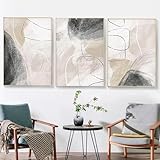 UGZDEA Abstrakt Leinwand Poster 3er Set, Moderne Geometrie Formen Leinwand Bilder Wohnzimmer Schlafzimmer Deko Bild-Ohne Rahmen(B,3x60x90cm)