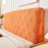 SXZAGZR Bettkopfteil Hussen, Bettkopfteil Bezug, Kopfteil Bezug, Elastische Bett Kopfteil Bezug, 120/150/180/200/220cm Headboard Cover, Bett Kopfteil Bezug (Orange D,150CM)