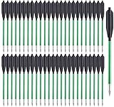 PMSM Aluminium Pistolenarmbrust Bolzen Pfeile,6,5' Armbrustbolzen Armbrustpfeile for 50 lb / 80 lb Pistole Armbrust Präzisionsziel,Ideal zum Üben von Schießzielen,kleine Jagd (60 Stück)