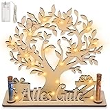 Jostift Geldbaum Geschenk aus Holz, Lebensbaum Deko, Geldbaum Hochzeit, Personalisierte Geburtstag Geschenk, Geldgeschenke Verpackung für Männer Frauen Brautpaar