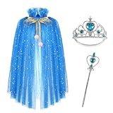 Niumowang Umhang Prinzessin, 3 pcs Prinzessin Umhang Mädchen, Kinder Umhang Prinzessin, Prinzessin set Mädchen, Verkleidung Mädchen Prinzessin, Prinzessin Party Kostüm Prinzessinnen Umhang