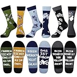 Jeasona 3 Paare Motorrad Socken Herren 43-46 Zubehör für Männer Lustig Coole Geschenke zum Geburtstag Geschenkideen für Motorradfahrer Vatertag