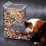 VERTUPET Hamster Futterspender, Automatischer Hamsterfutterautomat, Große Kapazität, Transparent, Schwerkraft-Futterstation Geeignet für Hamster, Meerschweinchen, Papageien, Mini-Igel (400ml)