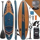 ALLPICK Premium SUP Board Set | Stand Up Paddling Board Aufblasbar | Mit Universal Kamerahalterung | Komplettes Zubehör | Verstellbares Paddel | Anfänger & Fortgeschrittene | 180kg