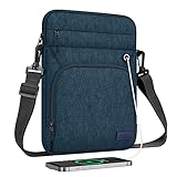 MoKo Tablet Tasche Kompatibel mit iPad air 5 10.9' 2022, iPad 9/8/7. Gen 10.2, iPad Air 4 10.9, Galaxy Tab S9 11' 2023, Tab S8 11', Schutztasche mit Schultergurt Hülle für 9'-11' Tablet, Indigo