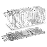 Agrarzone Lebendfalle 79 x 28,5 x 32 cm - Faltbare Marderfalle & Rattenfalle - Hohe Fangquote für Marder, Ratten, Katzen & Siebenschläfer