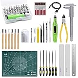 HSEAMALL 109 STÜCKE Modellbau Werkzeug Set,Gundam Modeler Grundwerkzeuge Hobby Werkzeug Sets Basic Tools für Auto Modell Bausatz DIY Reparatur