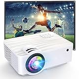 Mini Beamer, 7000 Lumen Video Beamer mit 240'' Display, Heimkino Beamer Unterstützt 1080P Full HD, 120000 Stunden LED Projektor Kompatibel mit HDMI/USB/SD/AV/VGA