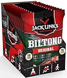 Jack Links Biltong Original – 12er Pack (12 x 70 g) – Proteinreiches Trockenfleisch mit köstlicher Marinade – Luftgetrocknetes Rinderdörrfleisch