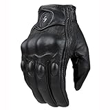 WANGSHAOWEI Motorradhandschuhe Motorradhandschuhe Herren Damen Moto Leder Carbon Radfahren Winterhandschuhe Motorrad Motorcross Motor Motorrad Handschuhe(Non Perforated,XXL)