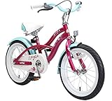 BIKESTAR Kinderfahrrad für Mädchen ab 4-5 Jahre | 16 Zoll Kinderrad Cruiser | Fahrrad für Kinder Violett | Risikofrei Testen