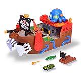 Dickie Toys - Piratenschiff - umfangreiches Spielzeug-Boot (41,5 cm) für Kinder ab 3 Jahren mit Auto-Rennbahn, Spezial-Effekten, Licht & Sound, als Badespielzeug & Badewannenspielzeug geeignet