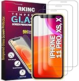 RKINC 3 Stück, Panzerglas Schutz Glas für iPhone 11 Pro/XS/X 5.8-Inch, Panzer HD Displayschutzfolie, 0,33 mm kratzfest, splitterfrei, blasenfrei, lebenslangeGarantie