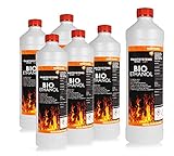 Bio Alkohol 100% 6 x 1Liter - BIOETHANOL für Alkohol-Kamine…